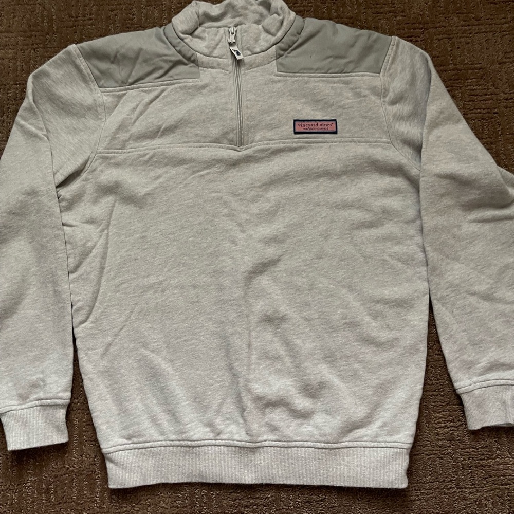 Vineyard Vines Gray Half-Zip Sweater